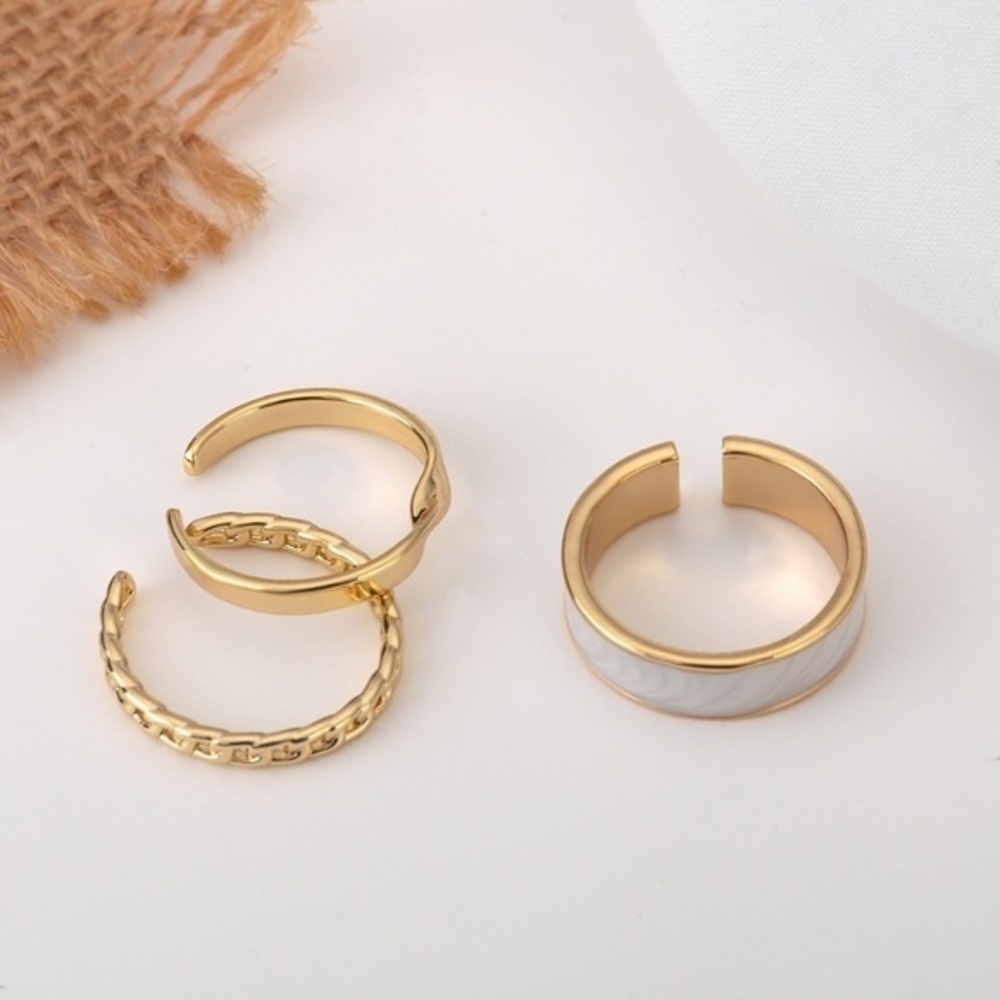 NWT Gold & Ivory Stack Rings - Picture 10 of 10
